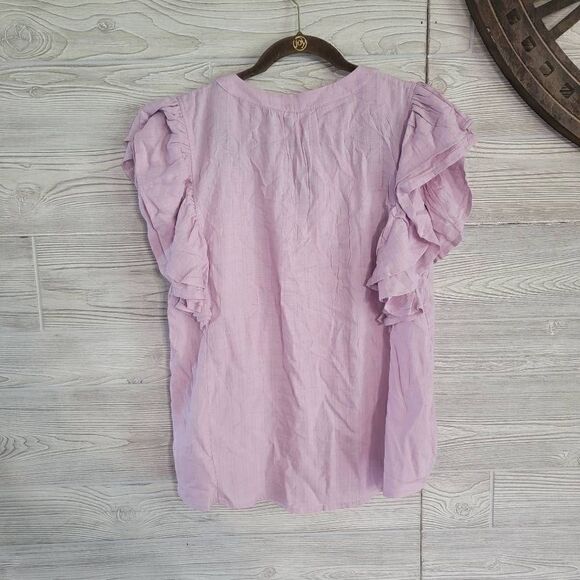 Maurices Flutter Sleeve Blouse Womens SZ M NWT - Picture 2 of 6